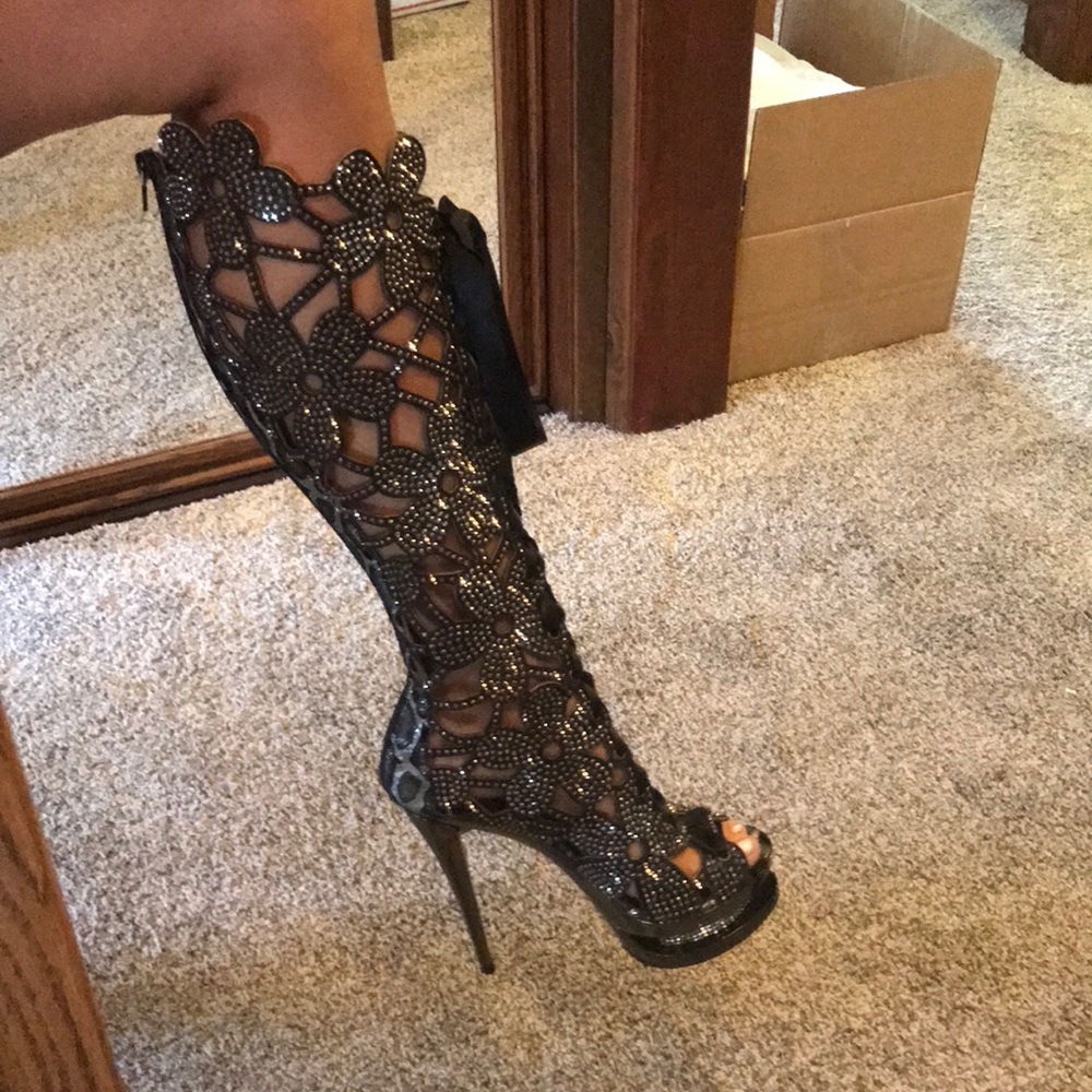 Lady Couture Rhinestone Boots